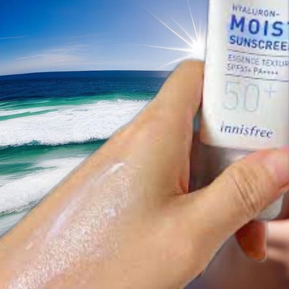 Packaging of Innisfree Hyaluron Moist Sunscreen