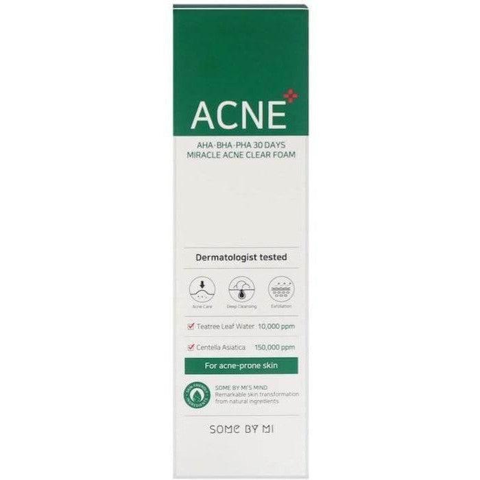 Packaging of SOME BY MI - AHA, BHA, PHA 30 Days Miracle Acne Clear Foam Mini