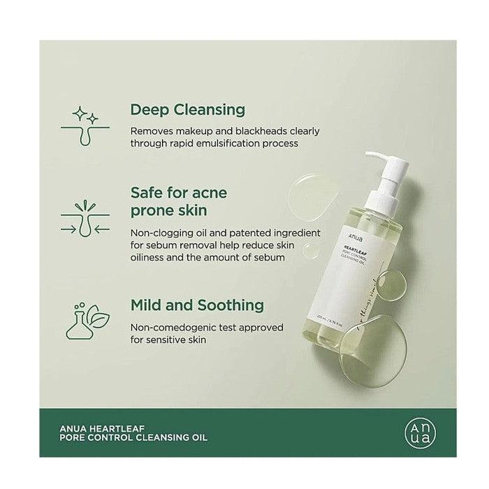 Packaging of Anua Heartleaf Pore Control Cleansing Oil