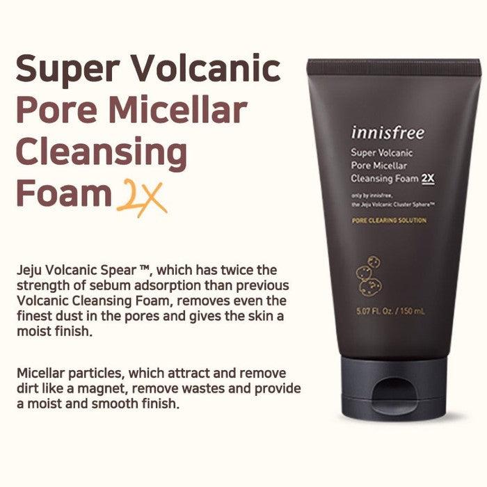 Innisfree Super Volcanic Pore Micellar Cleansing Foam 2X 150ml