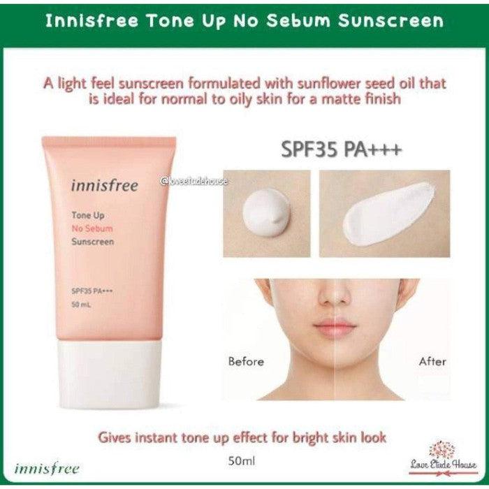 Packaging of Innisfree - Tone Up No Sebum Sunscreen