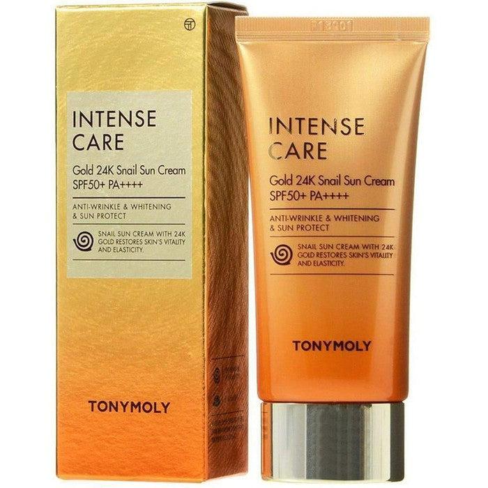 Packaging of TONYMOLY - Intense care gold 24k snail sun cream